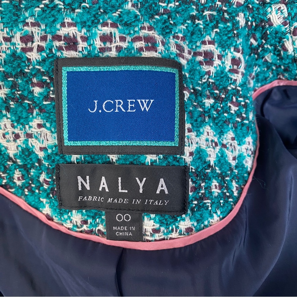 J.Crew Boyfriend Oversized Blazer in Emerald Green Italian Jacquard Wool - 0 - Picture 14 of 17